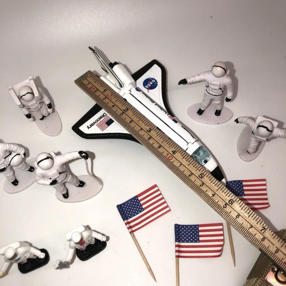 NASA Space Shuttle Discovery Astronaut Toy Lot Cake Topper Toppers